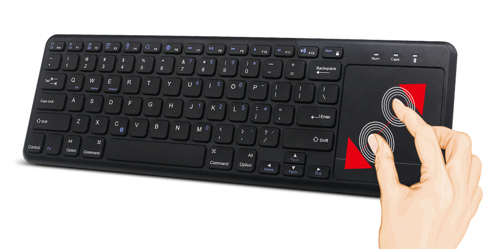 Bezdrátová a pohodlná klávesnice s touchpadem TyperCLAW BC130